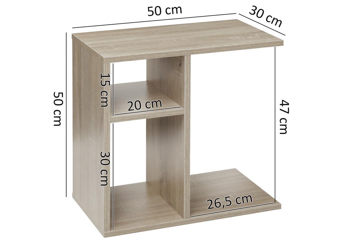 Mizica Milo - hrast sonoma, Design, leseni material (50/30/50cm) - MID.YOU
