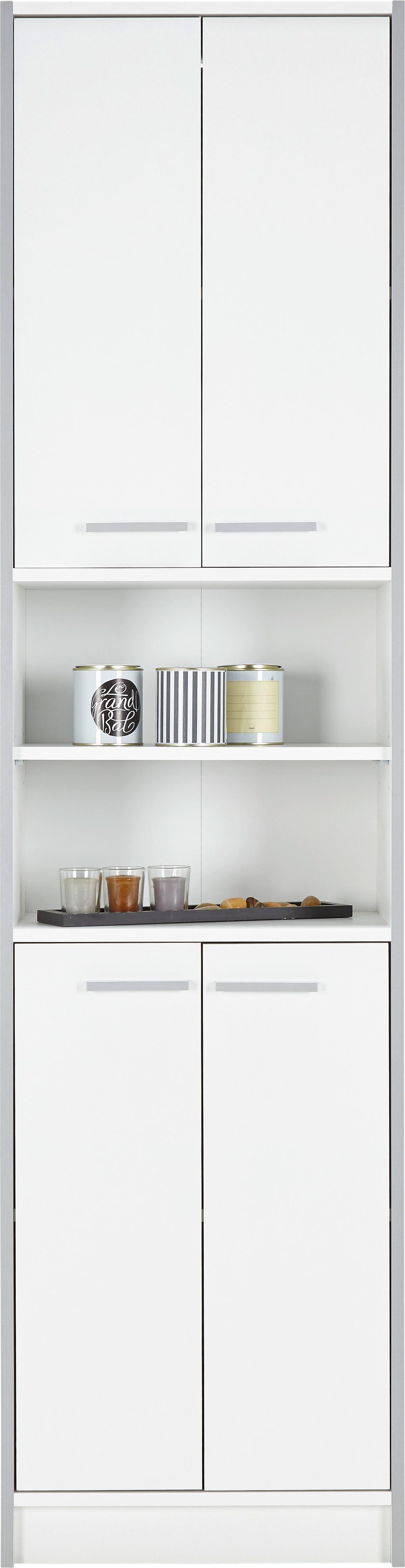 Hochschrank in Perlweiß - MODERN, Holzwerkstoff/Kunststoff (50/195/32cm) - Based