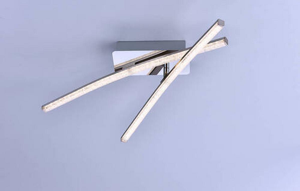 LED-Deckenleuchte Simon max. 10 Watt - Chromfarben, Design, Metall (58/51/10cm) - Just Light