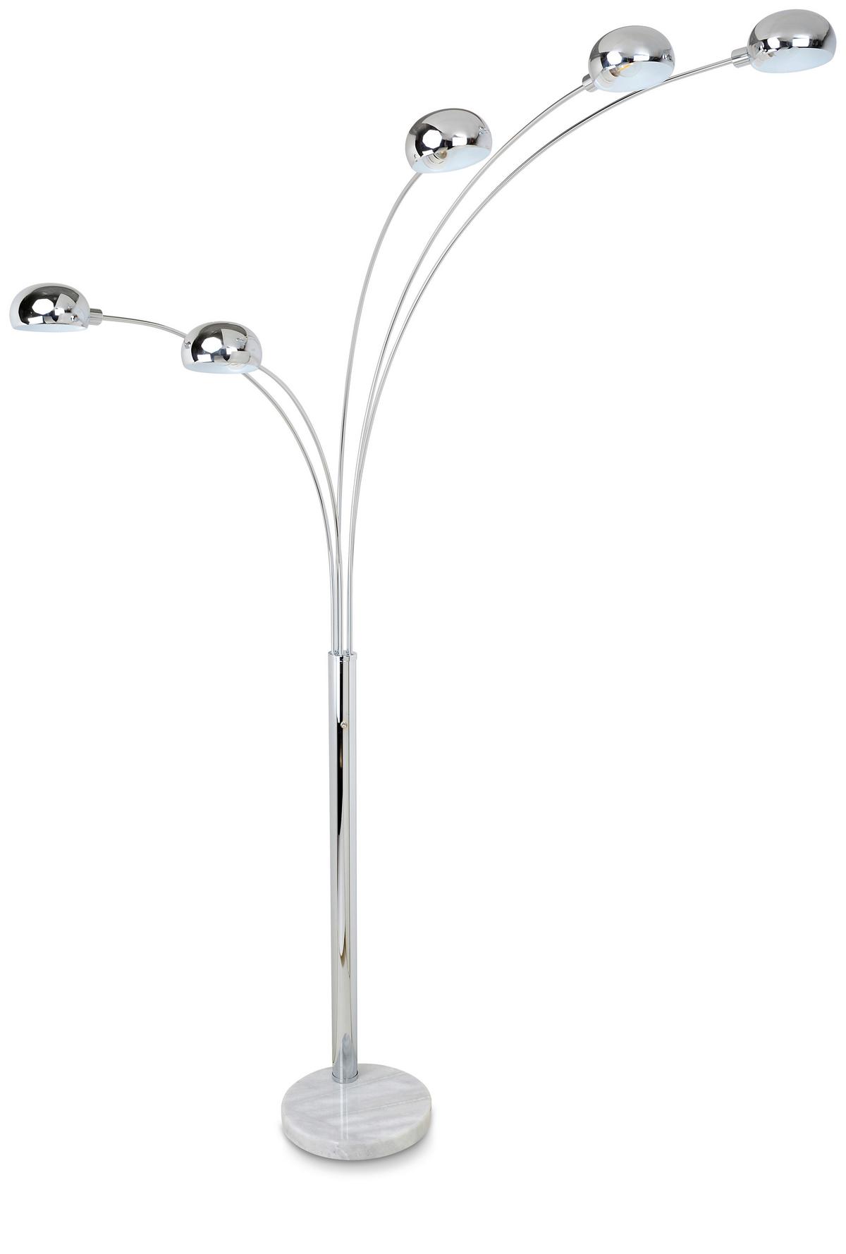 Állólámpa Turle - krómszínű, Modern, fém (130/200cm) - Mömax