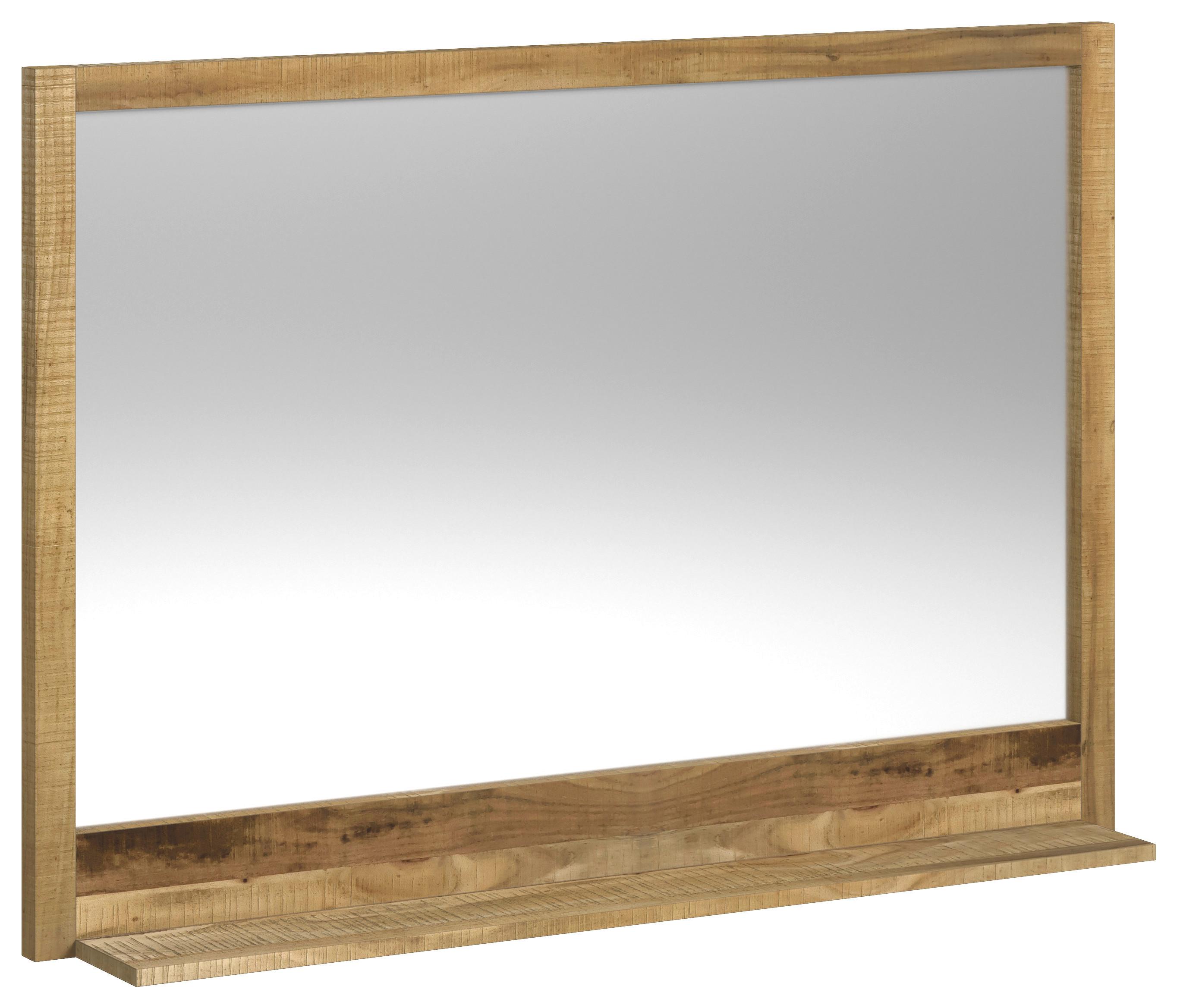 LUSTRO ŁAZIENKOWE BENGALU - kolor naturalny, Natur, drewno/szkło (116/80/16cm) - Livetastic