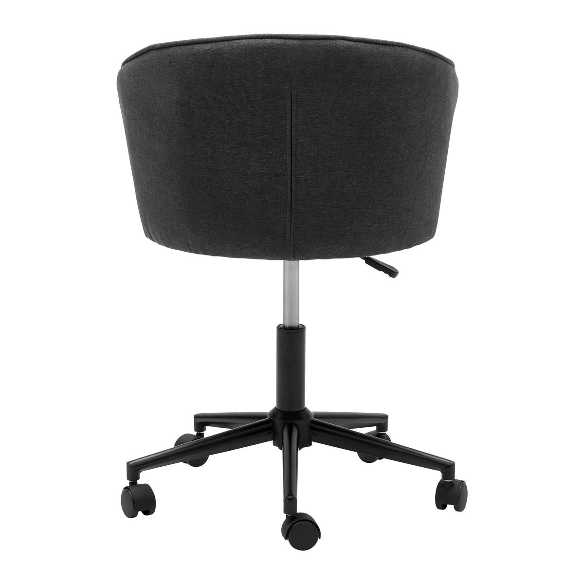 KRZESŁO OBROTOWE JILA - ciemnoszary/czarny, Modern, tworzywo sztuczne/metal (59/73-85/59cm) - Bessagi Home