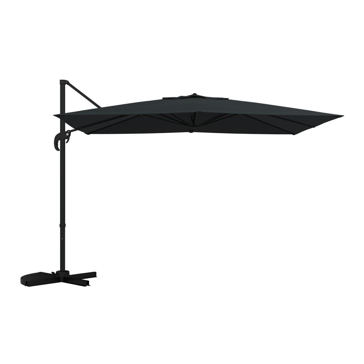 Umbrelă de soare Noah - negru, Modern, metal/textil (300/250/250cm) - Mömax