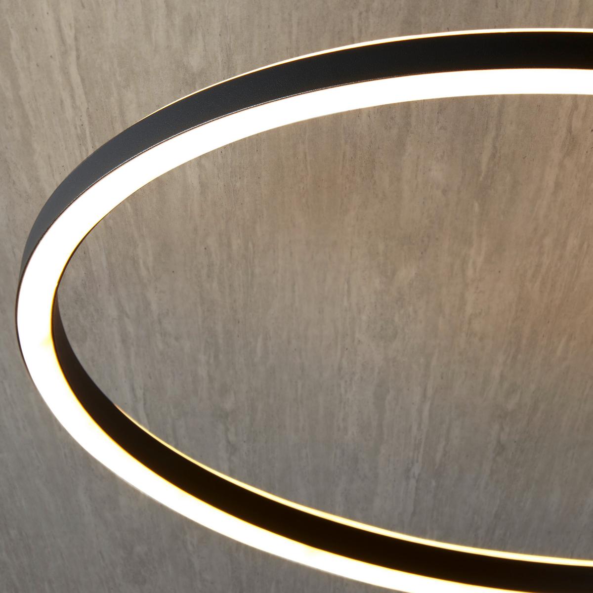 Led Mennyezeti Lámpa Elian - fekete, Modern, műanyag/fém (71/45/13cm) - Visiona