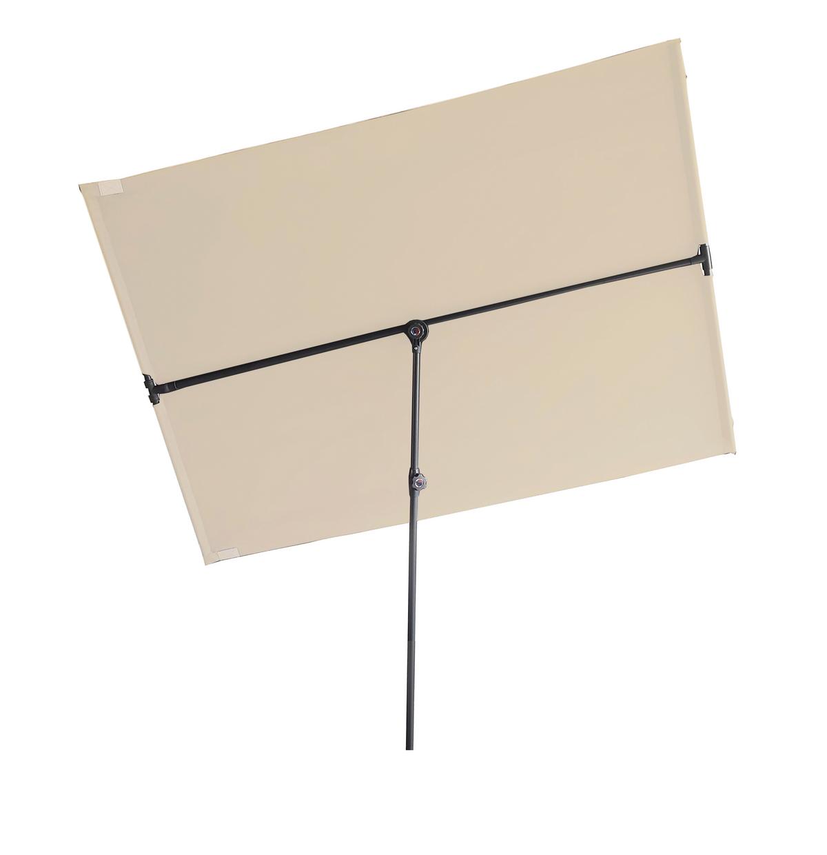 SONNENSCHIRM BALKONSCHIRM 1,3 X 1,8M - Beige/Grau, MODERN, Kunststoff/Metall (130/200/182cm) - Gardenson