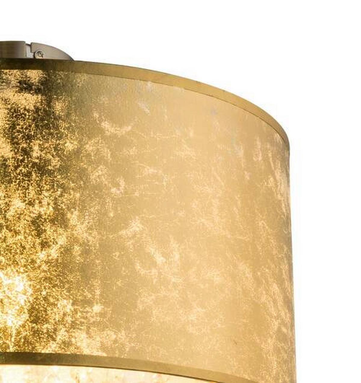 Deckenleuchte 15187D3 in Goldfarben max. 60 Watt - KONVENTIONELL, Textil/Metall (40/46cm) - Globo