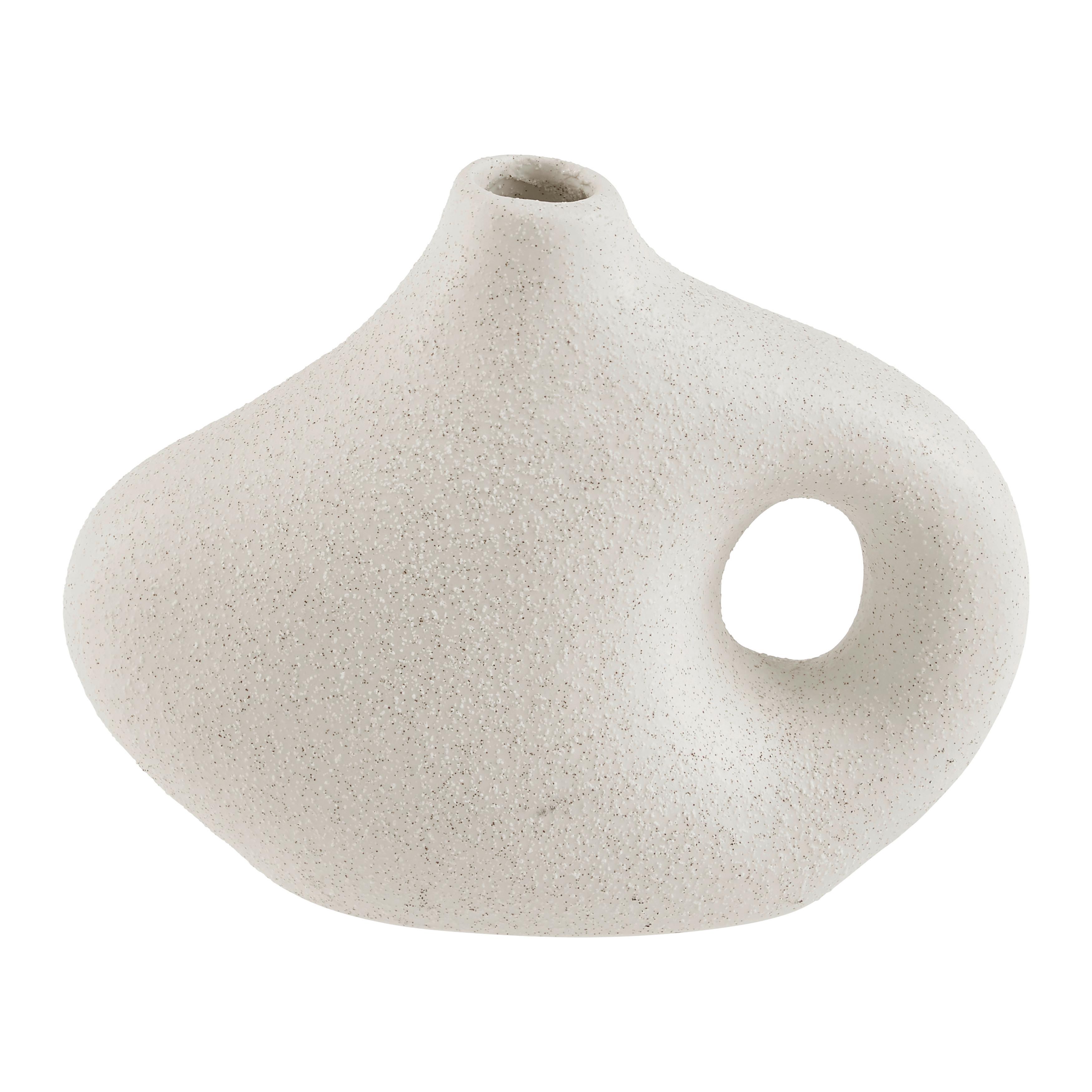 Vase Luis Beige - Beige, KONVENTIONELL, Keramik (17/13/7cm) - Modern Living