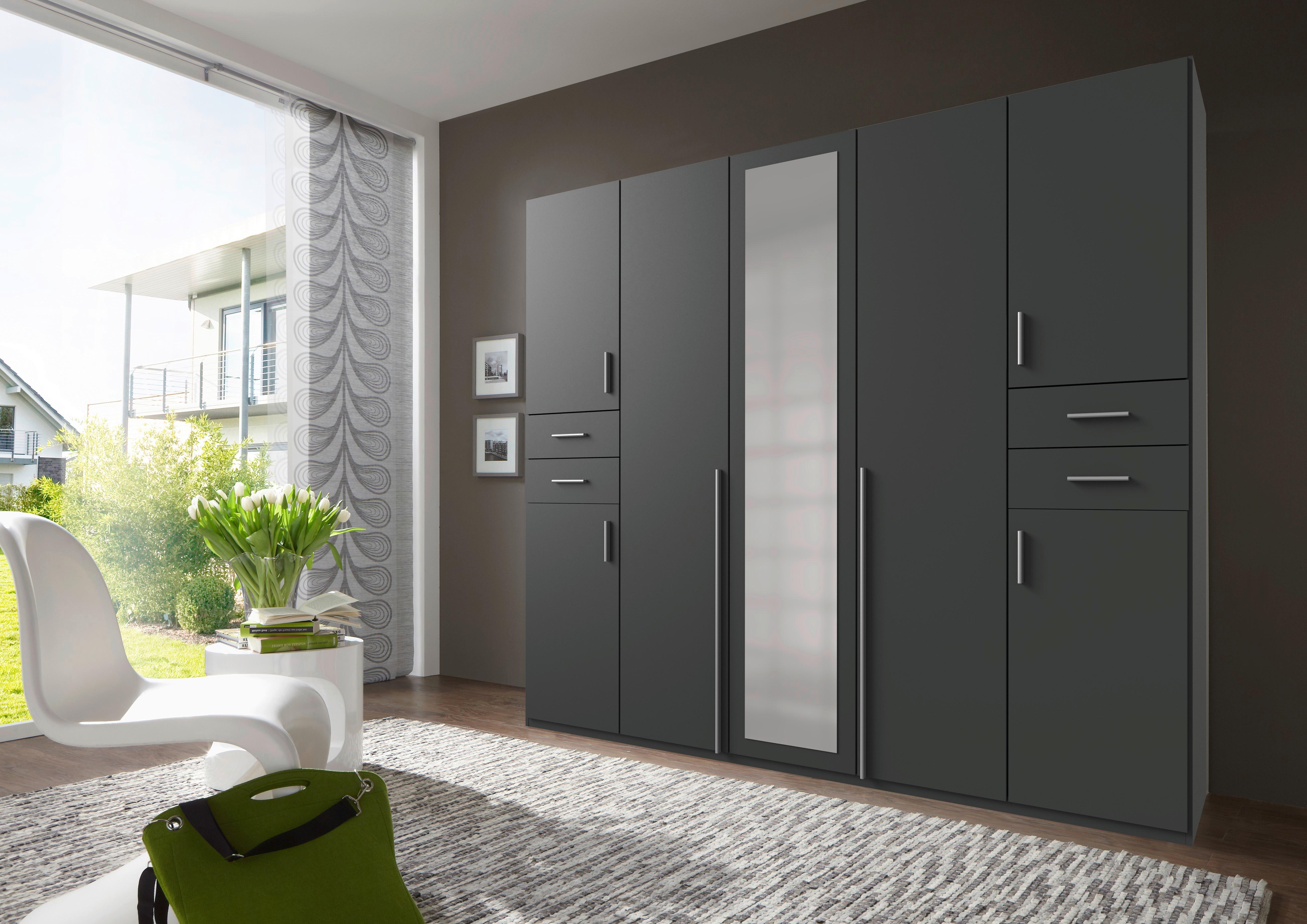 Ormar S Klasičnim Vratima Vegas - bijela/boje grafita, Basics, drvni materijal (225/208/58cm) - Modern Living