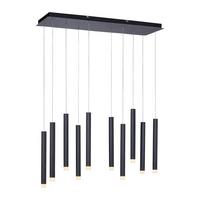 LED-Hängeleuchte Bruno max. 52 Watt - Schwarz, Design, Kunststoff/Metall (89/30/120cm) - Just Light