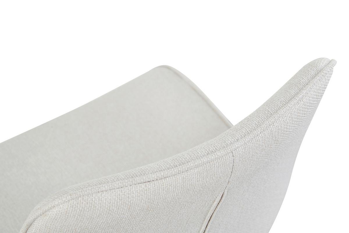 STUHL-SET EMILIA - Creme/Schwarz, Modern, Textil/Metall (52/85/61cm) - MID.YOU