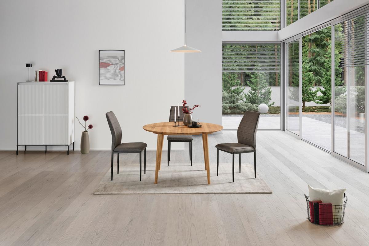 STÓŁ DO JADALNI RUND - dąb dziki, Natur, drewno (105/105/75cm) - Livetastic