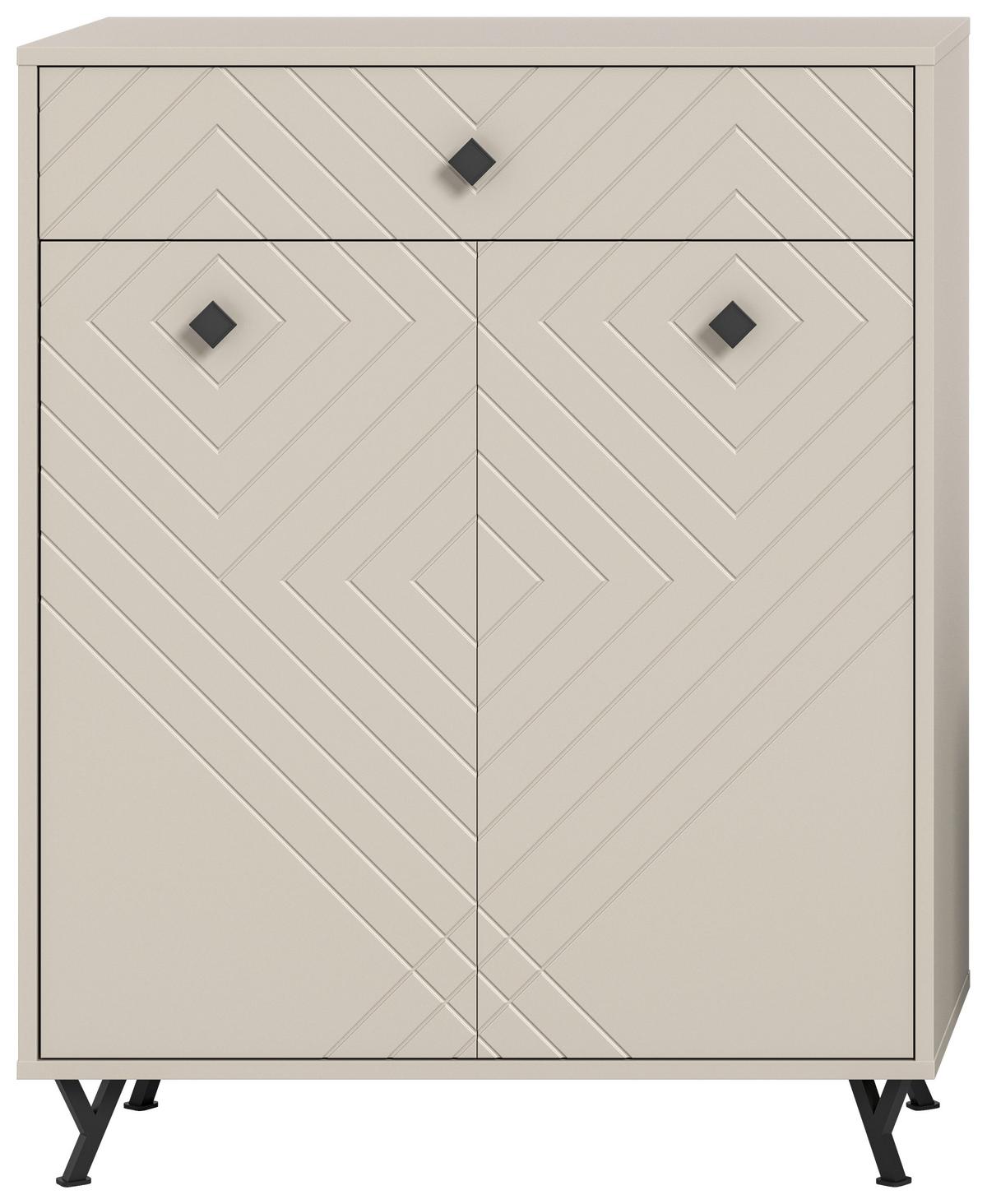 Ormarić Za Cipele Notes - Design, drvni materijal/metal (80/100/35cm) - Modern Living