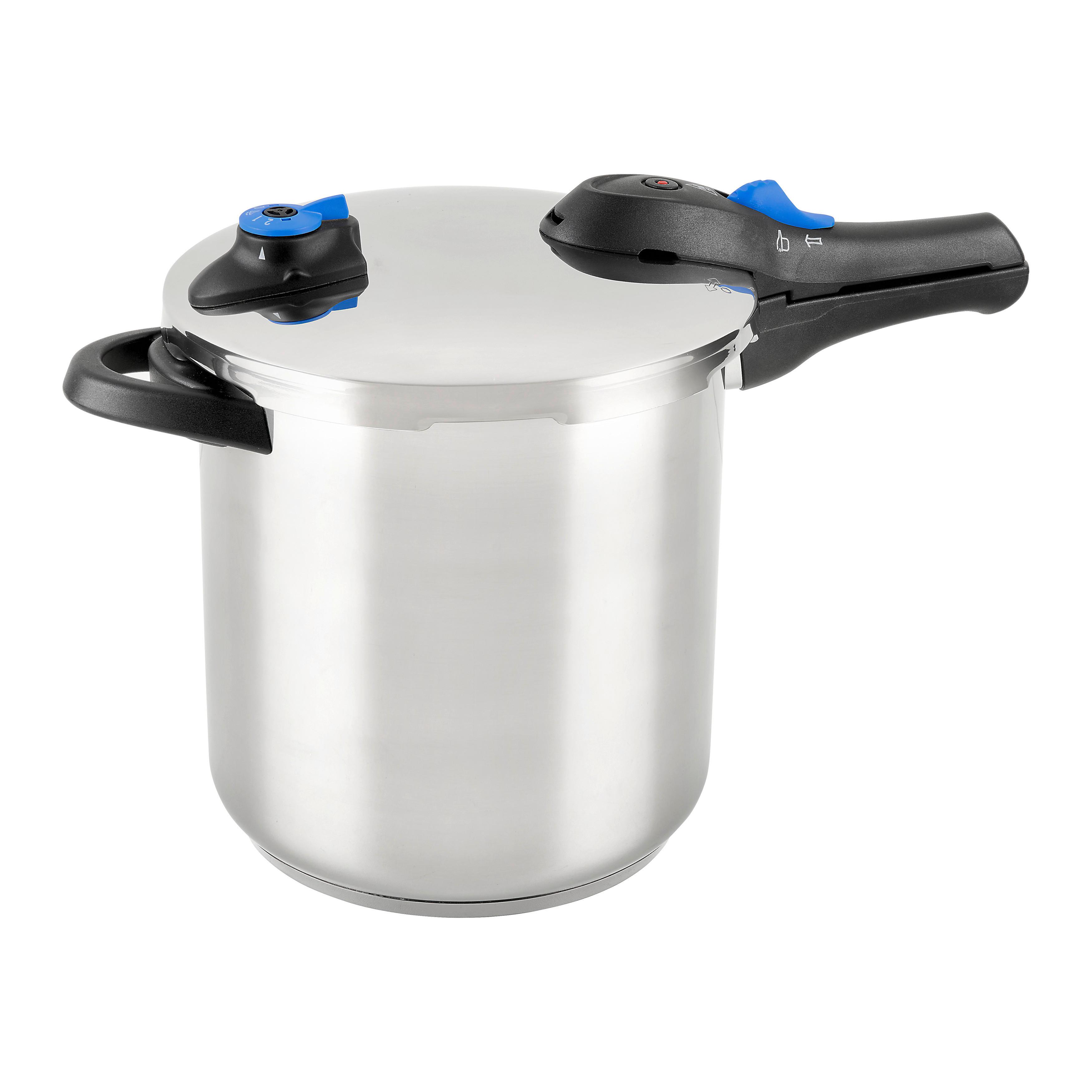 Schnellkochtopf Big Edelstahlfarben ca. 9L - Edelstahlfarben, Konventionell, Metall (22/24cm) - Modern Living