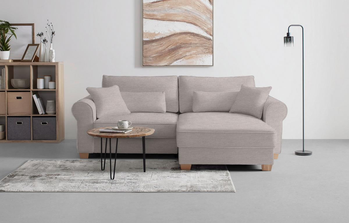 Wohnlandschaft Angelo Grau - Taupe, MODERN, Holz/Holzwerkstoff (255/185cm) - Mömax