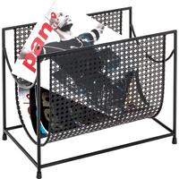 GAZETNIK WIEN - czarny, Modern, metal (37/30/22cm)