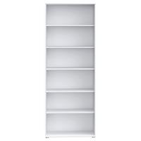 Regal Tempra 2, Bela - bela/barve aluminija, Konvencionalno, leseni material (74/198/35cm) - Mömax