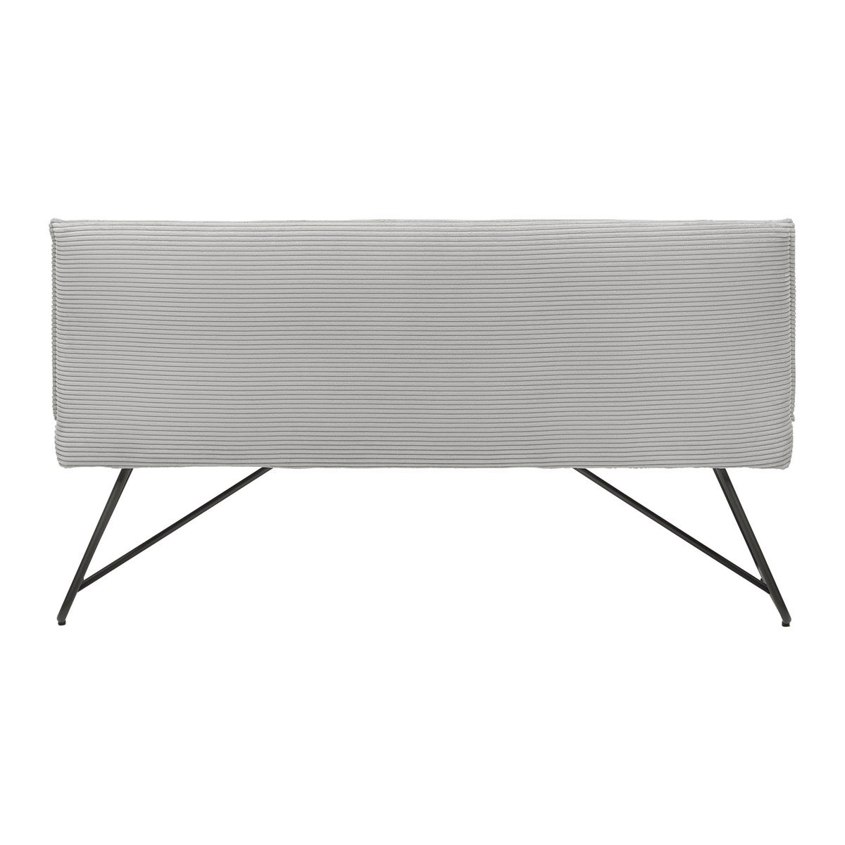 Sitzbank Cora in Grau/Schwarz - Schwarz/Grau, Modern, Textil/Metall - Mömax