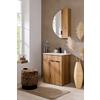 ARMOIRE À MIROIR NAPOLI -EXKLUSIV- - noir, MODERN, matériau en bois/métal (60/80/20cm) - Mömax