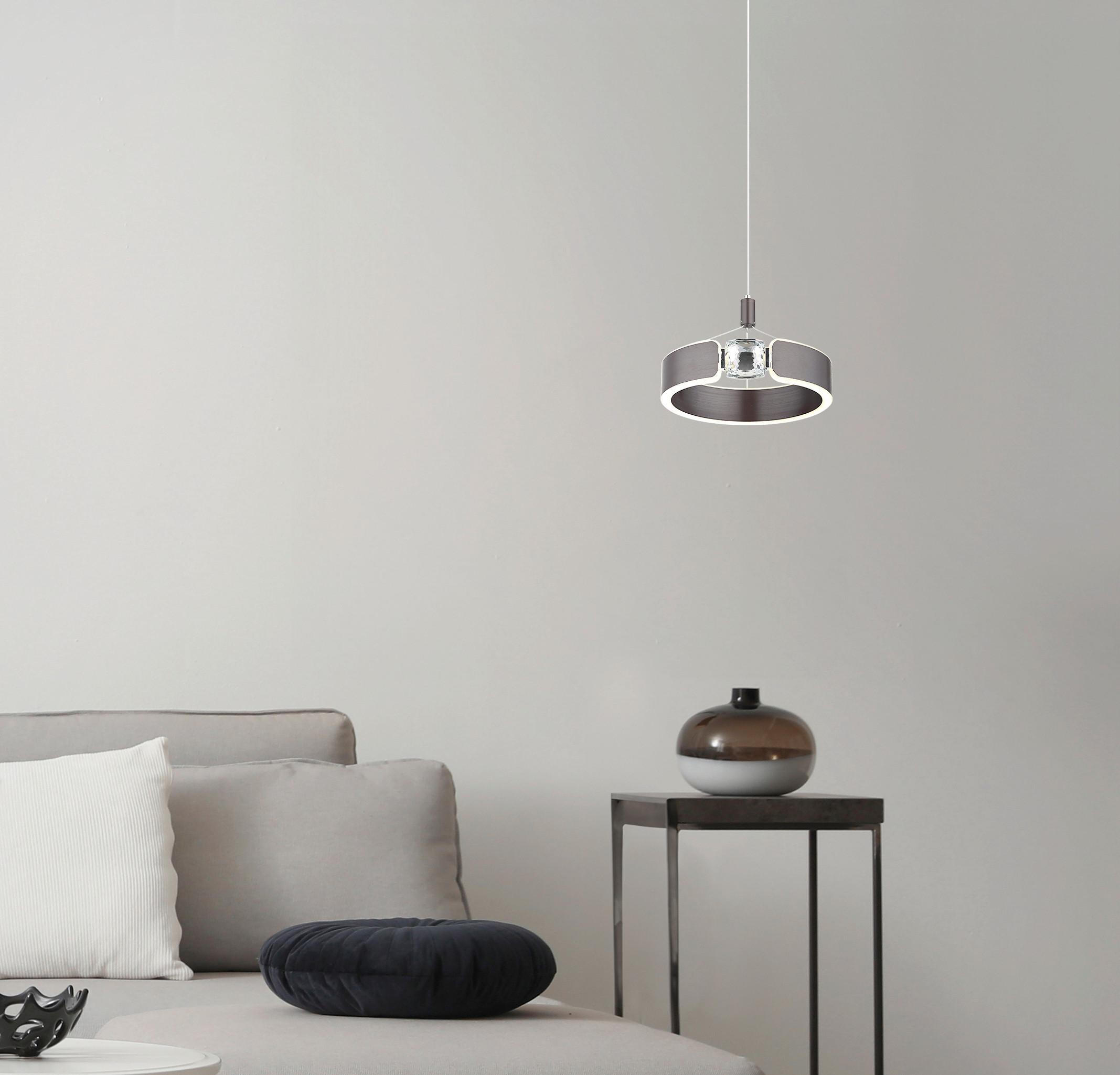 LED-HÄNGELEUCHTE 67349H HENDRICKS - Klar/Opal, Design, Glas/Kunststoff (22/125cm) - Globo