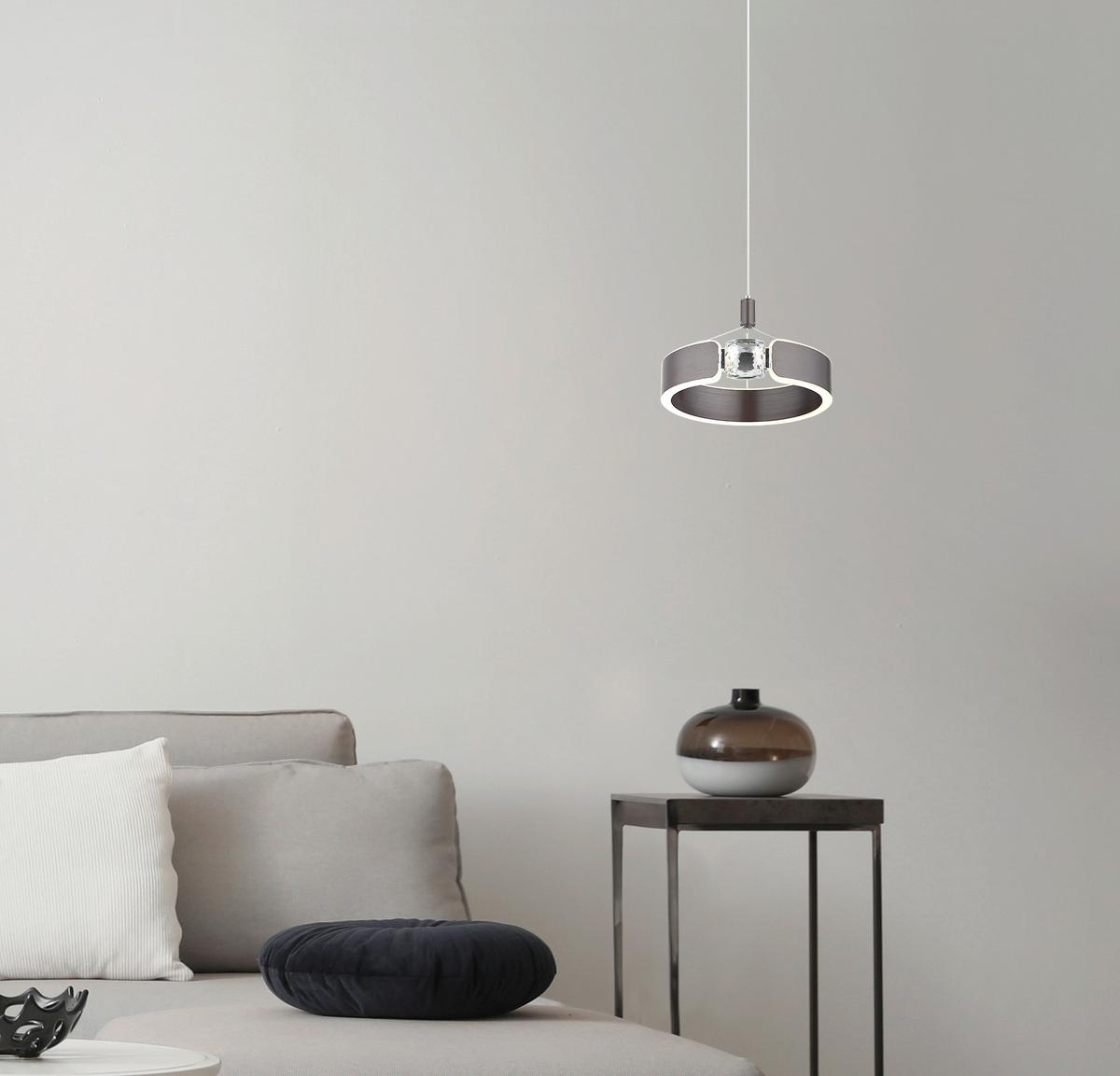 LED-HÄNGELEUCHTE 67349H HENDRICKS - Klar/Opal, Design, Glas/Kunststoff (22/125cm) - Globo