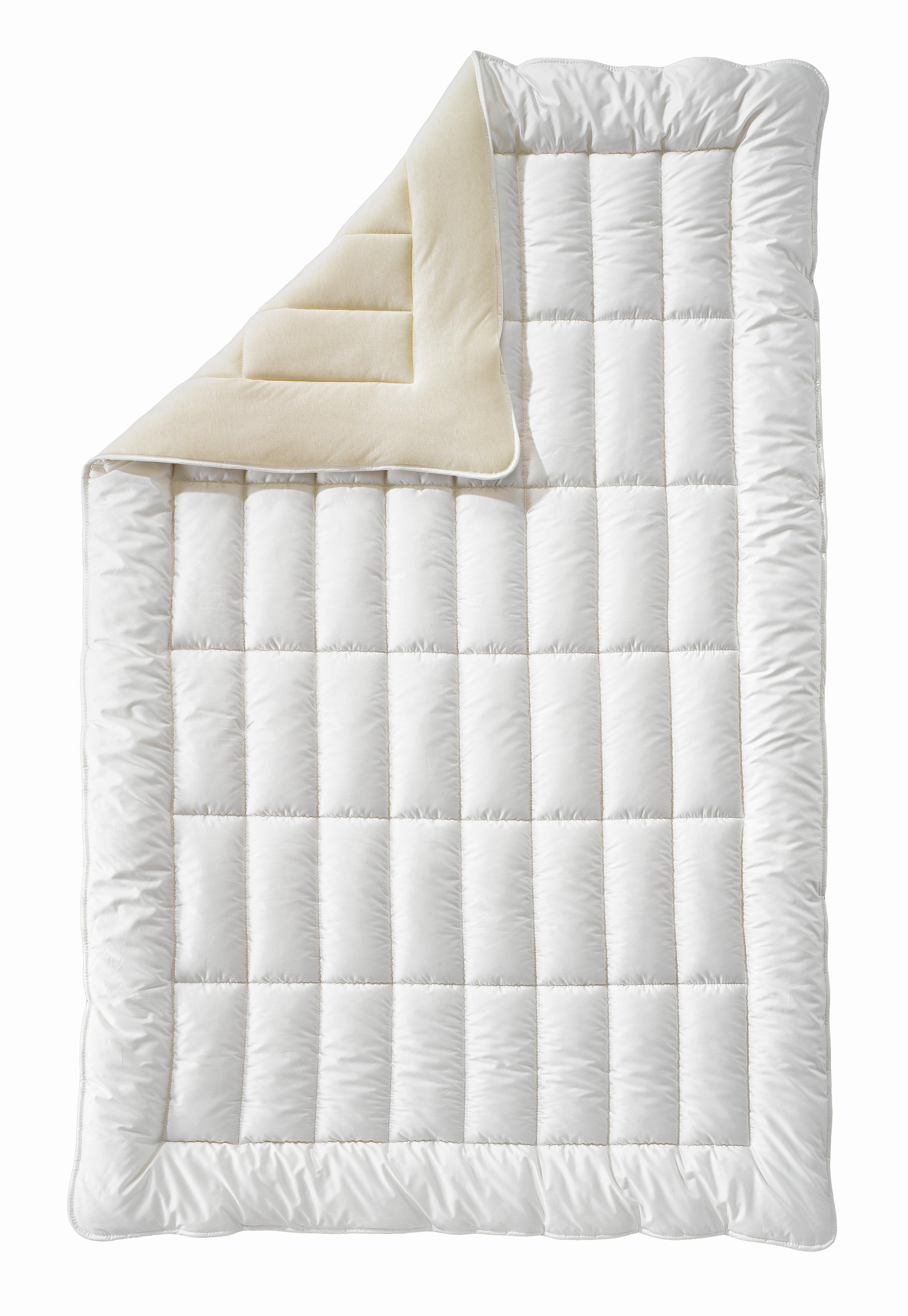 KOŁDRA CAŁOROCZNA COSIDORM UNO - kremowy, Basics, materiały naturalne/tkanina (135/200cm) - Billerbeck