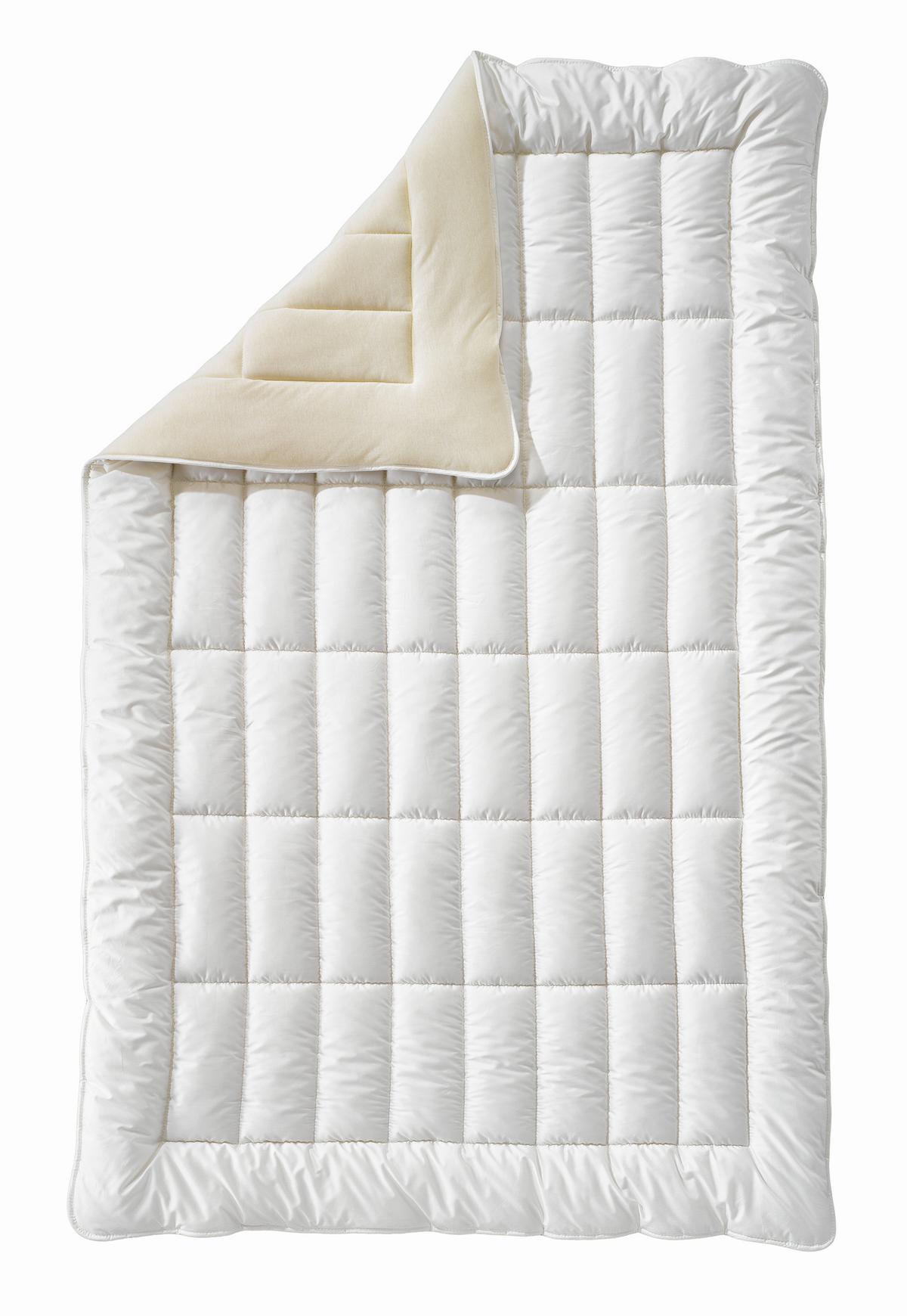 KOŁDRA CAŁOROCZNA COSIDORM UNO - kremowy, Basics, materiały naturalne/tkanina (135/200cm) - Billerbeck