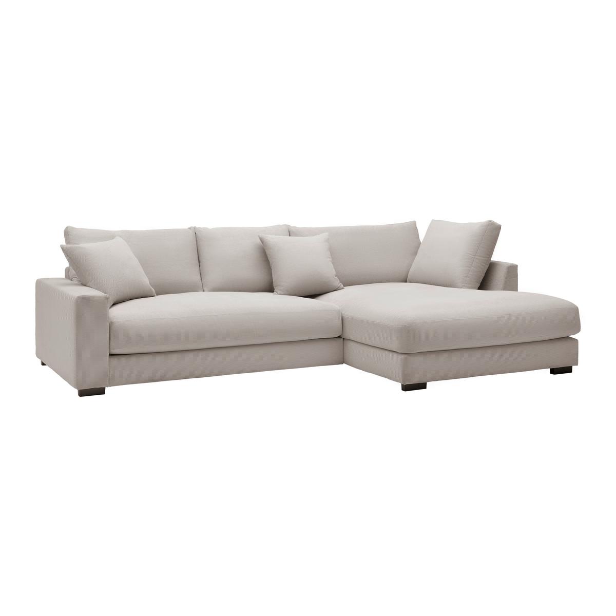 Ecksofa Pedro Beige - Beige/Schwarz, MODERN, Kunststoff/Textil (300/83/190cm) - Mömax