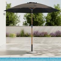 Suport pentru umbrelă de soare Riom 2 - gri deschis/negru, Basics, metal/piatră (45/33cm)