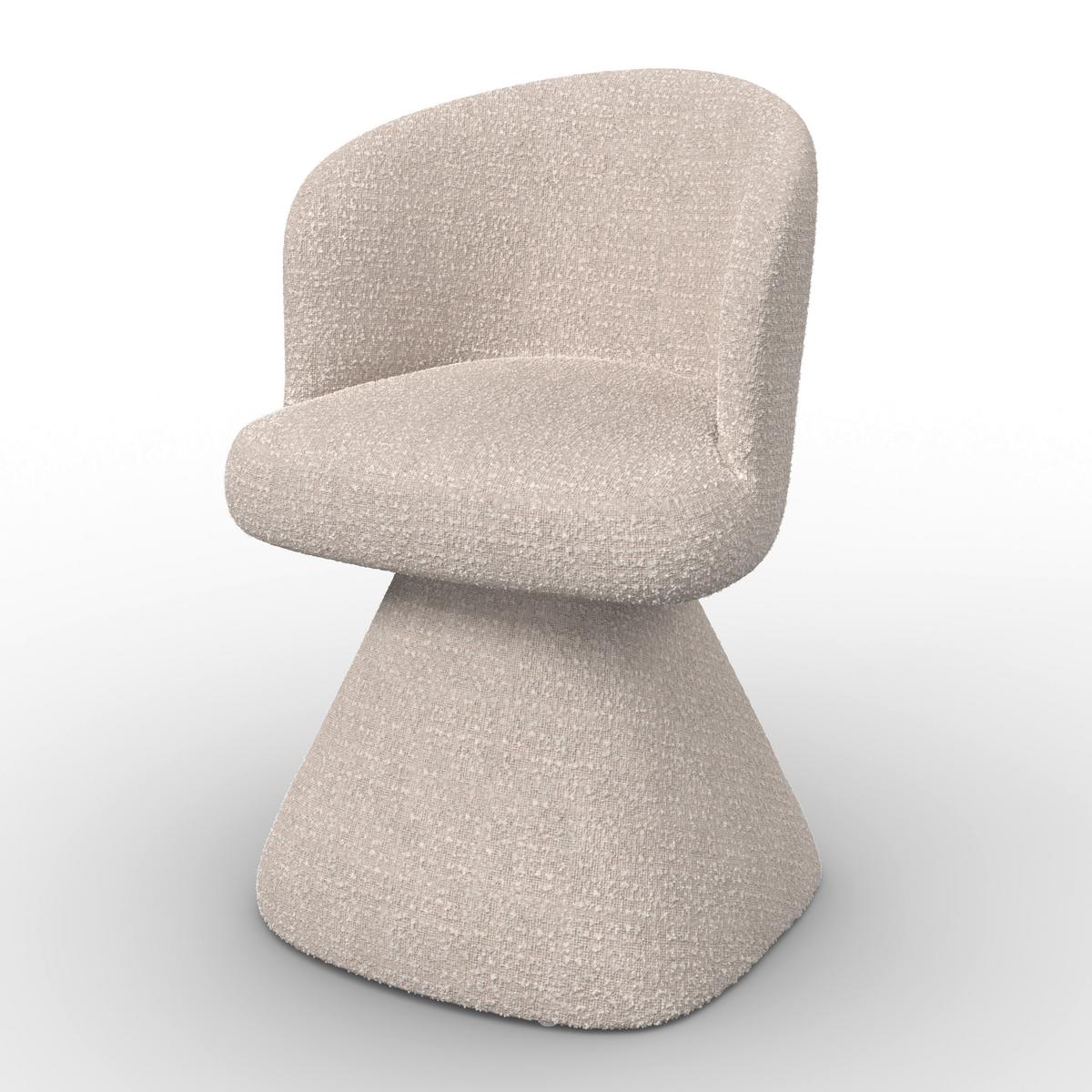 Armlehnstuhl Maylea Creme Webstoff Gepolstert - Creme, MODERN, Holz/Textil (61/60,5/81cm) - Bessagi Home