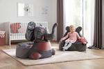 Kindersessel in Grau/Rosa - Rosa/Grau, Textil (55/80/75cm) - Modern Living