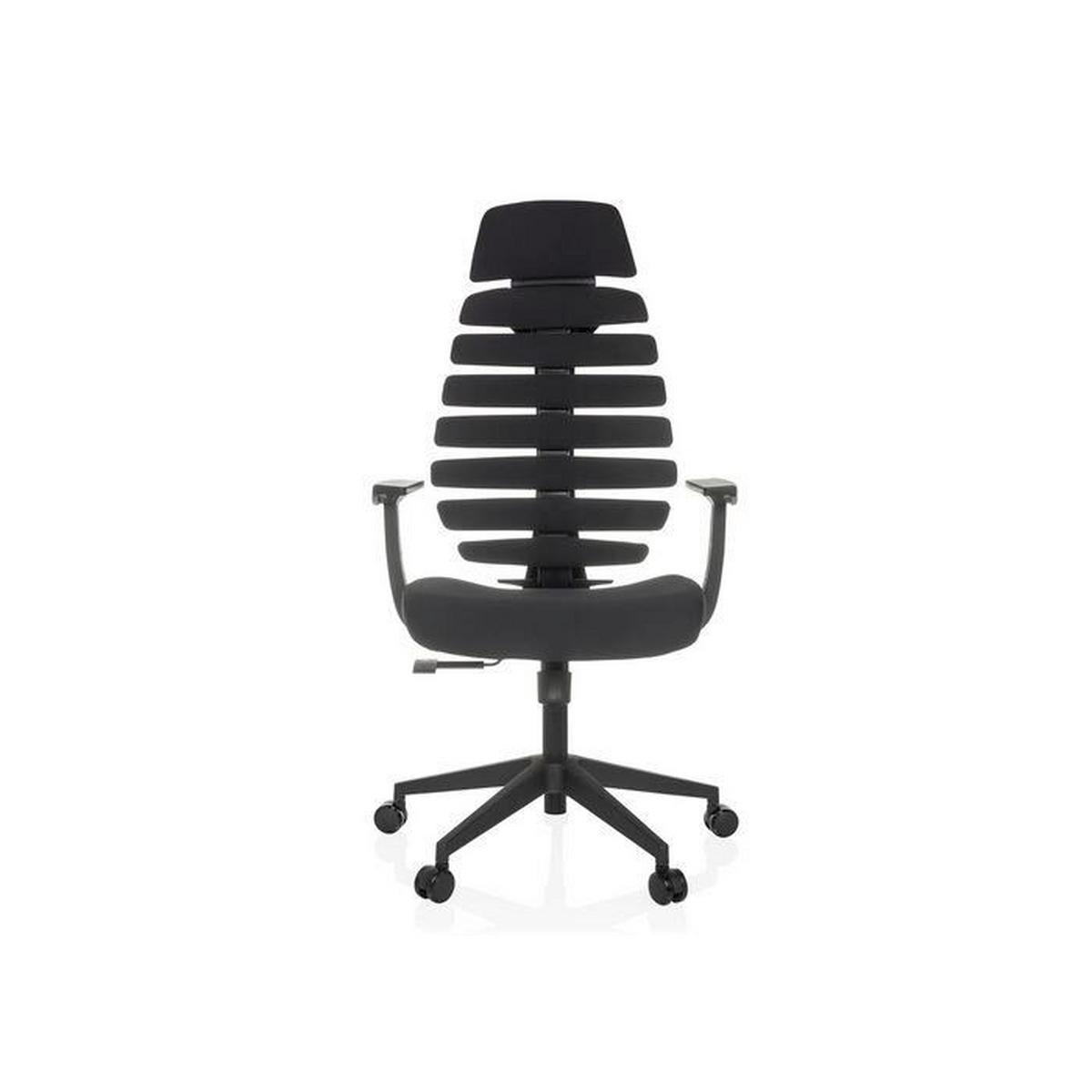 Pisarniški Stol Ergo Line Eco, Črna - črna, Moderno, umetna masa/tekstil (64/120 - 130/62cm) - MID.YOU