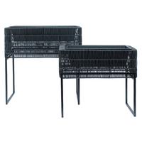 Übertopf-Set Fauna Schwarz, 2er Set - Schwarz, Kunststoff/Metall - Mömax