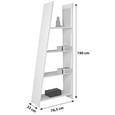Etajeră Mike - alb, Modern, compozit lemnos (78.5/190/33cm) Etajeră Mike - alb, Modern, compozit lemnos (78.5/190/33cm)