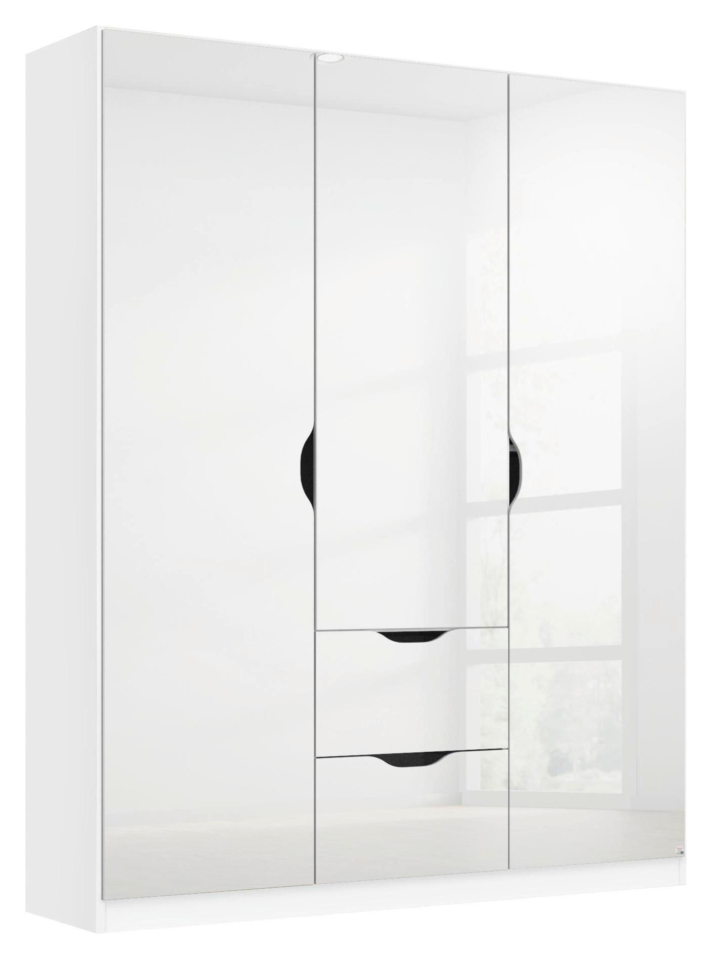 Omara Za Oblačila Arnstein, Bela - bela/visoki sijaj, Konvencionalno, leseni material (136/197/54cm) - home24
