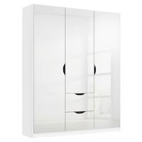 Omara Za Oblačila Arnstein, Bela - bela/visoki sijaj, Konvencionalno, leseni material (136/197/54cm) - home24