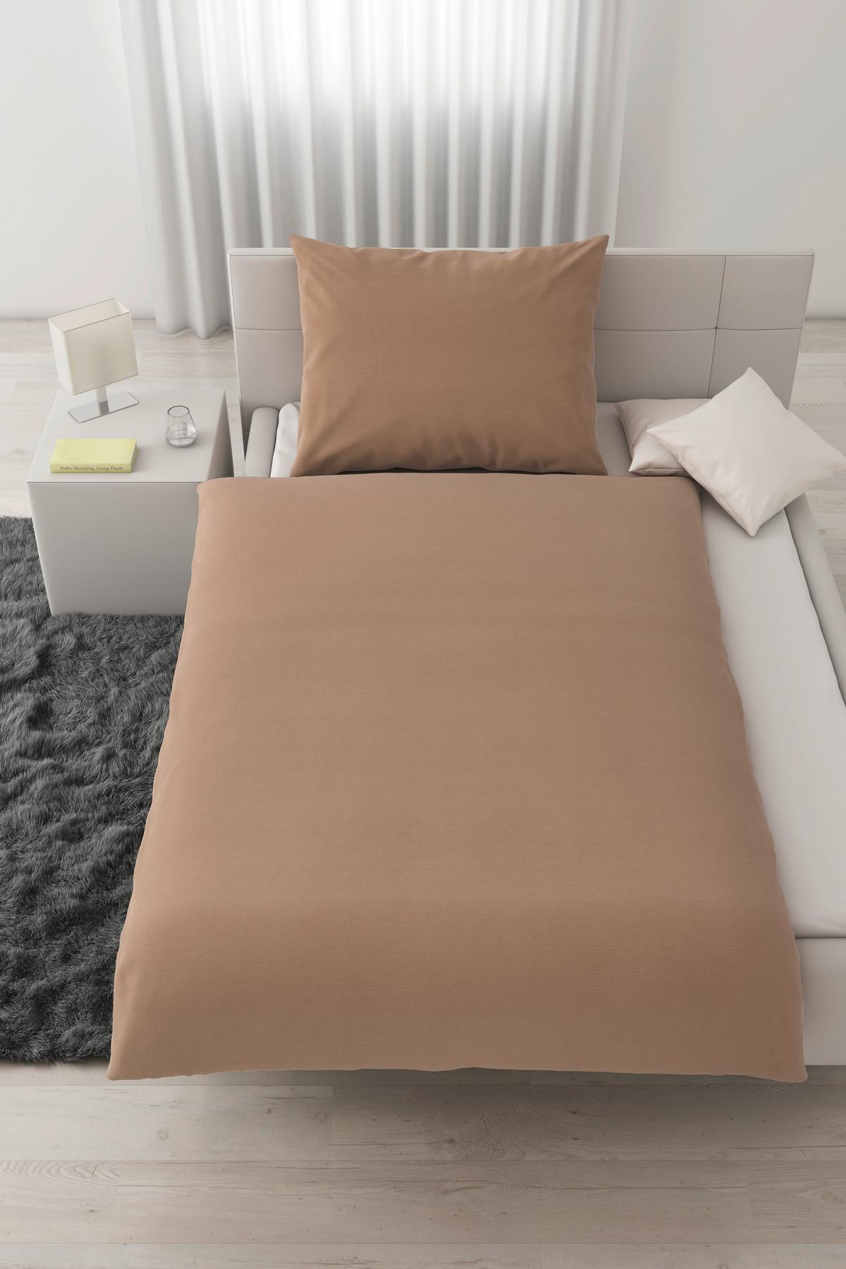 BETTWÄSCHESET WAFFEL - Beige, Modern, Textil (160/210cm) - Modern Living