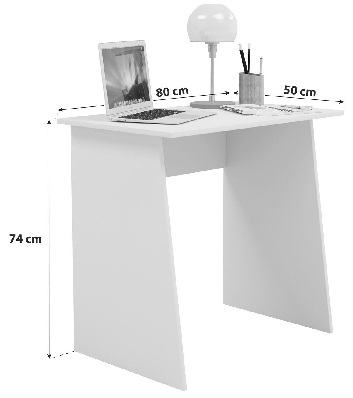 Pisalna Miza Masola Mini, Bela - bela, Basics, leseni material (80/50/74cm) - MID.YOU