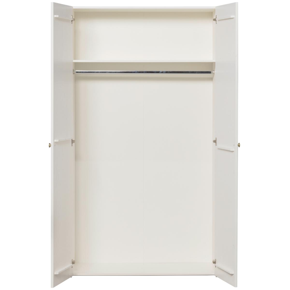 Drehtürenschrank Sipke Weiß - Weiß, Basics, Holz (110/210/55cm) - MID.YOU