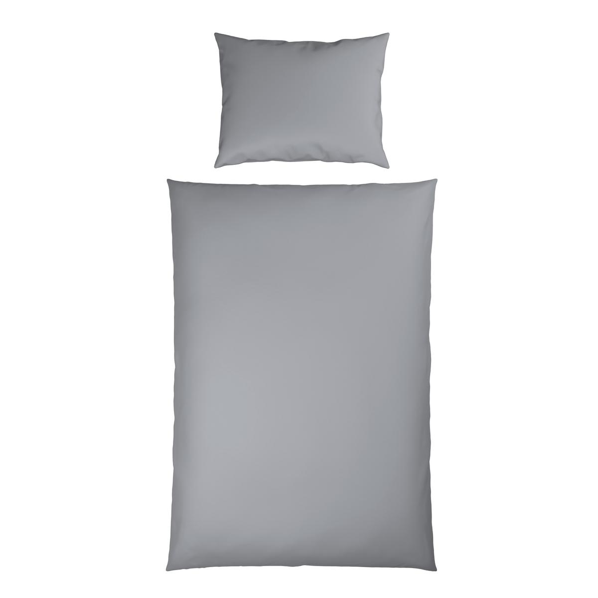 Lenjerie de pat Xenia Uni, 140x200/50x70 cm - argintiu, Modern, textil (140/200cm) - Premium Living