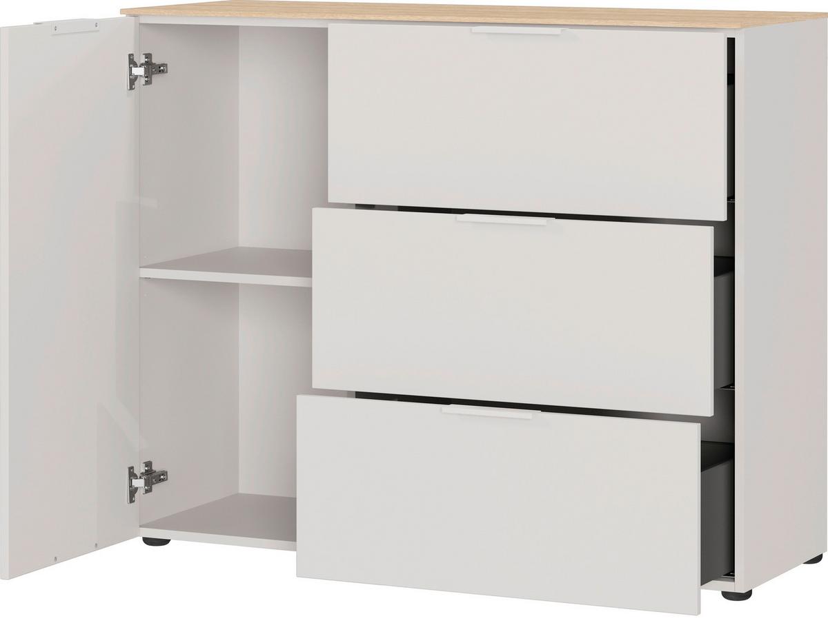 Kommode Gw-Savoca - Kaschmir/Eichefarben, Modern, Holzwerkstoff/Metall (109/98/40cm) - Mömax
