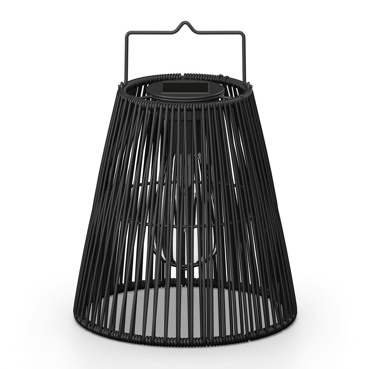 Solarleuchte Glow Schwarz Metall/Kunststoff - Schwarz, MODERN, Kunststoff/Metall (20,5/26/20,5cm) - Bessagi Garden