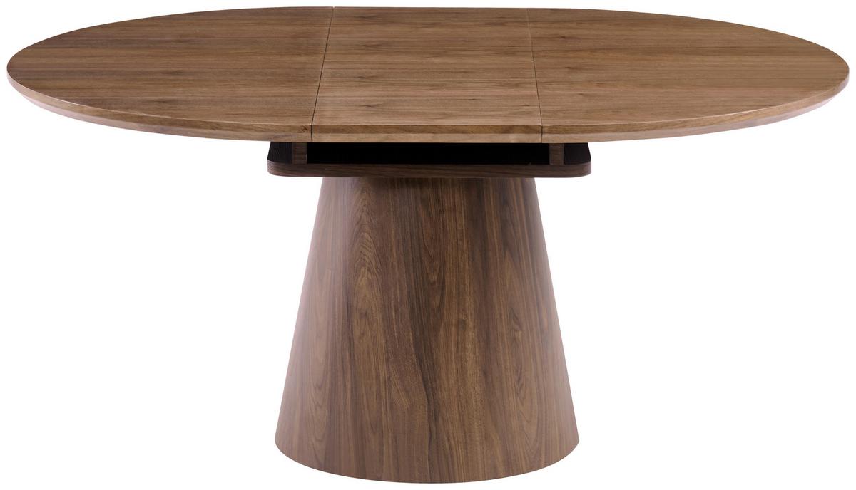 Raztegljiva Miza Sundsvall, Barva Oreha, 120-160x120 - barva oreha, Moderno, leseni material/les (120-160/120/76cm) - P & B