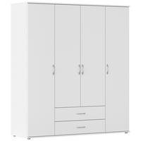 Ormar Za Odjeću Paul - bijela/boje aluminija, Konvencionalno, drvni materijal/plastika (168/188/52cm) - Modern Living