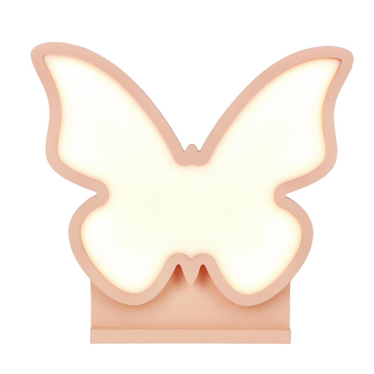 Dječja Stolna Svjetiljka Butterfly - ružičasta, Basics, drvni materijal/plastika (28.5/5/26.5cm)