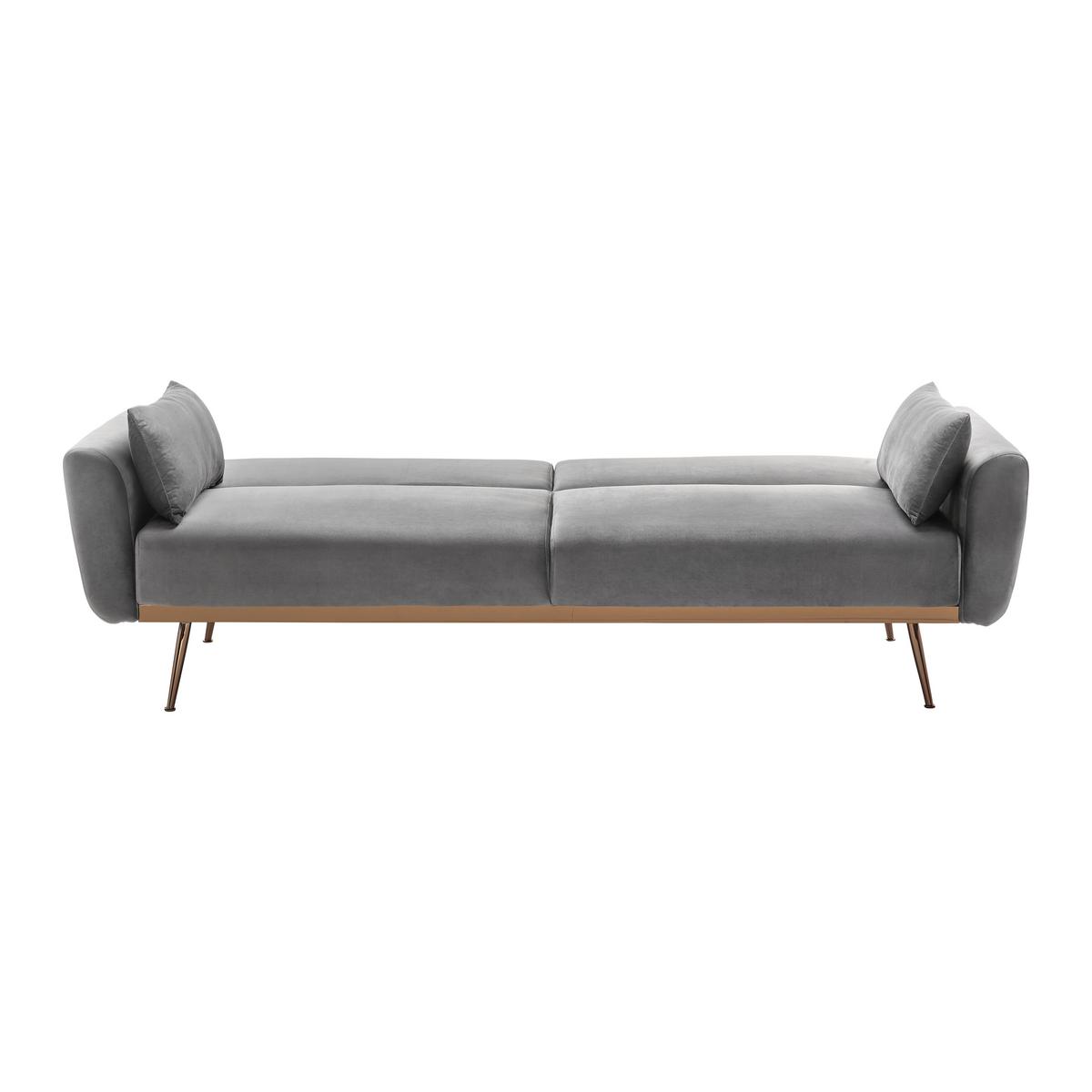 Canapea extensibilă GUILIA - gri, Modern, lemn/textil (211/85/83cm) - Bessagi Home