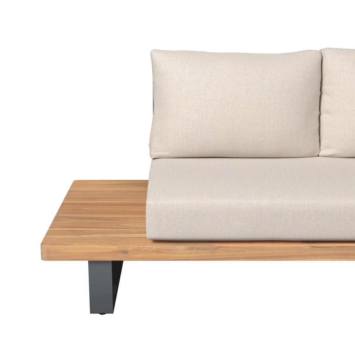 LOUNGEGARNITUR GABRIEL - Akaziefarben, Natur, Holz/Metall (173/73/82cm) - Mömax