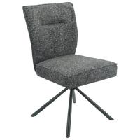 Stuhl Ellen Giga S Anthrazit/Schwarz - Anthrazit/Schwarz, MODERN, Textil/Metall (49/90,5/65,5cm) - Premium Living