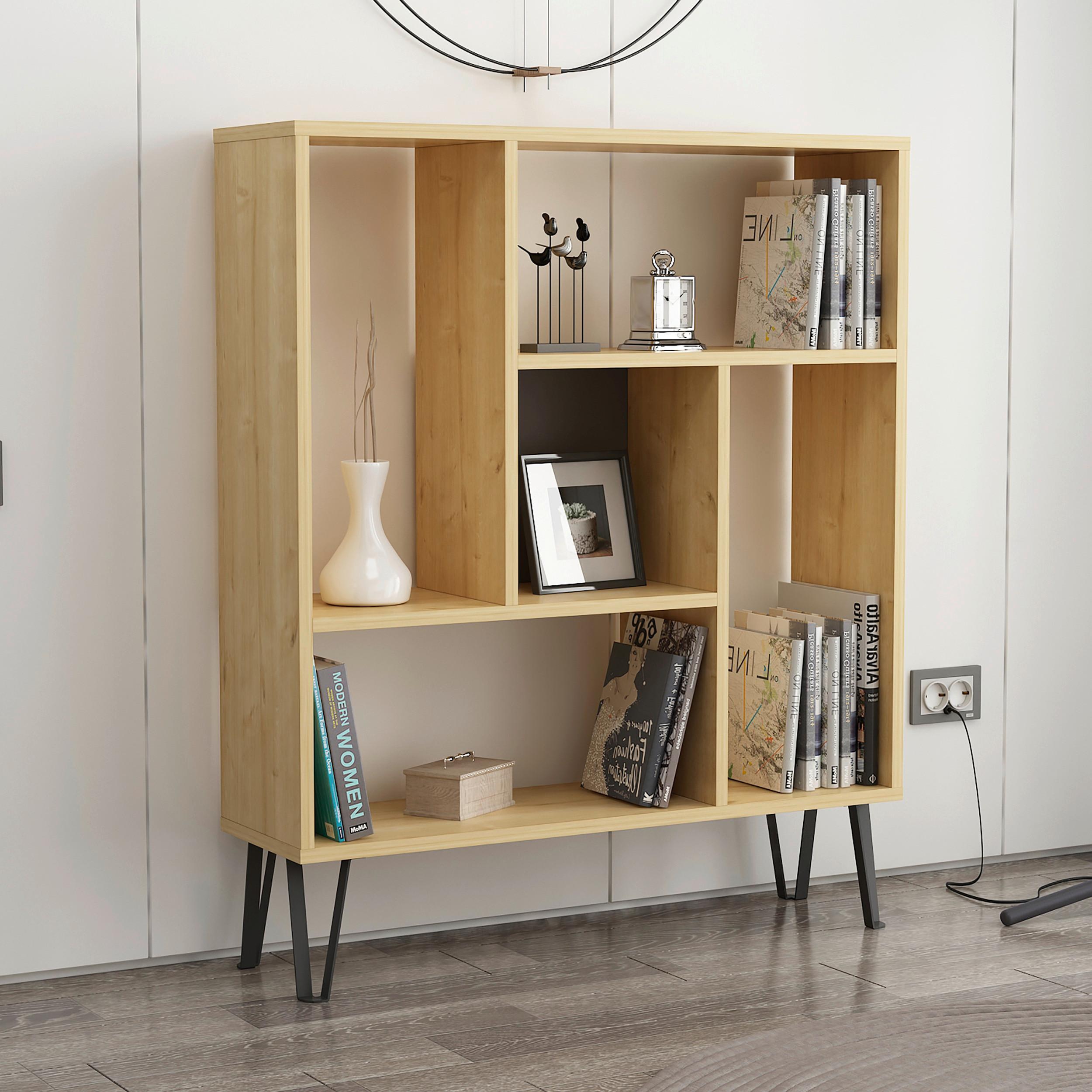 Regal Arven ca. 90x107,8 cm Eichedekor - Eichefarben, Design, Holzwerkstoff (90/107,8/25cm) - Livetastic