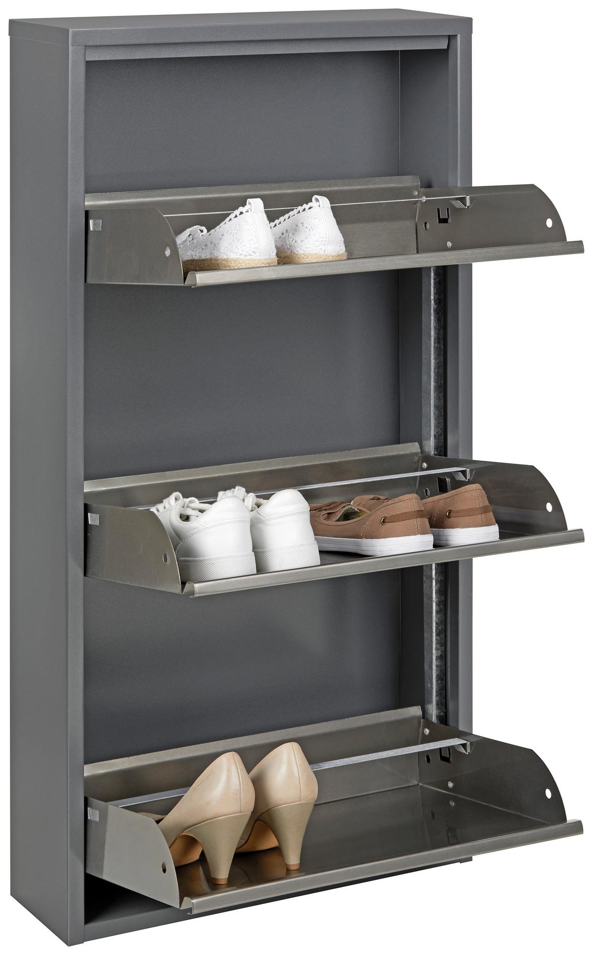 Schuhkipper in Grau - Grau, Modern, Metall (50,5/102,7/15cm) - Mömax