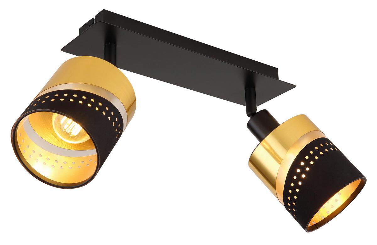 Reflektor Dor - zlate barve/črna, Basics, kovina/umetna masa (25/9/20,5cm) - Globo